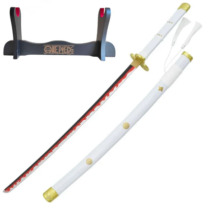 Katana Decorativa de Bambú - Enma Blanca - One Piece