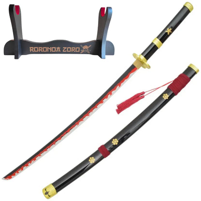 Katana Decorativa de Bambú - Enma Negra - One Piece -katanero Roronoa Zoro