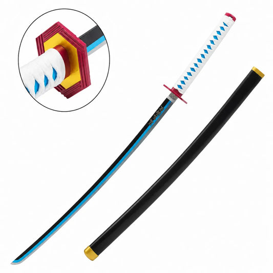 Katana Decorativa de Tomioka Giyuu - Demon Slayer Hoja Azul