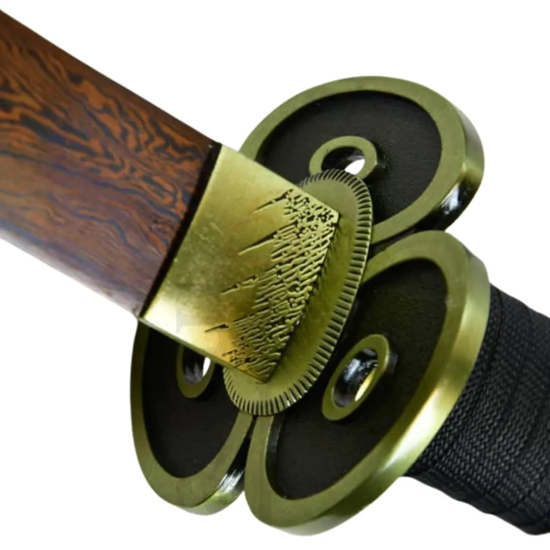 Imagen de Katana Enma de Zoro funcional de acero de damasco rojo 41702 parte de nuestra colección en Espadas y más, sitio oficial.