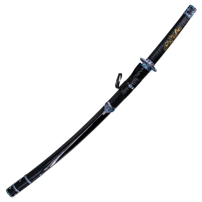 Imagen de Katana Funcional Decorada Negra parte de nuestra colección en Espadas y más, sitio oficial.