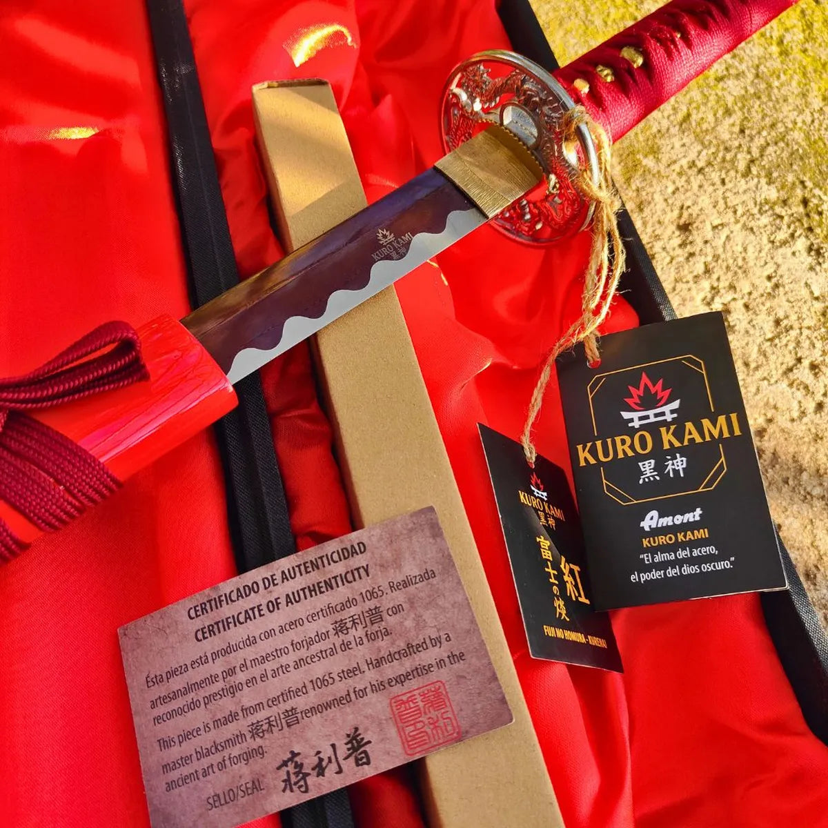 Katana Funcional KURO KAMI «Fuji No Homura» Damasco - Varios Modelos