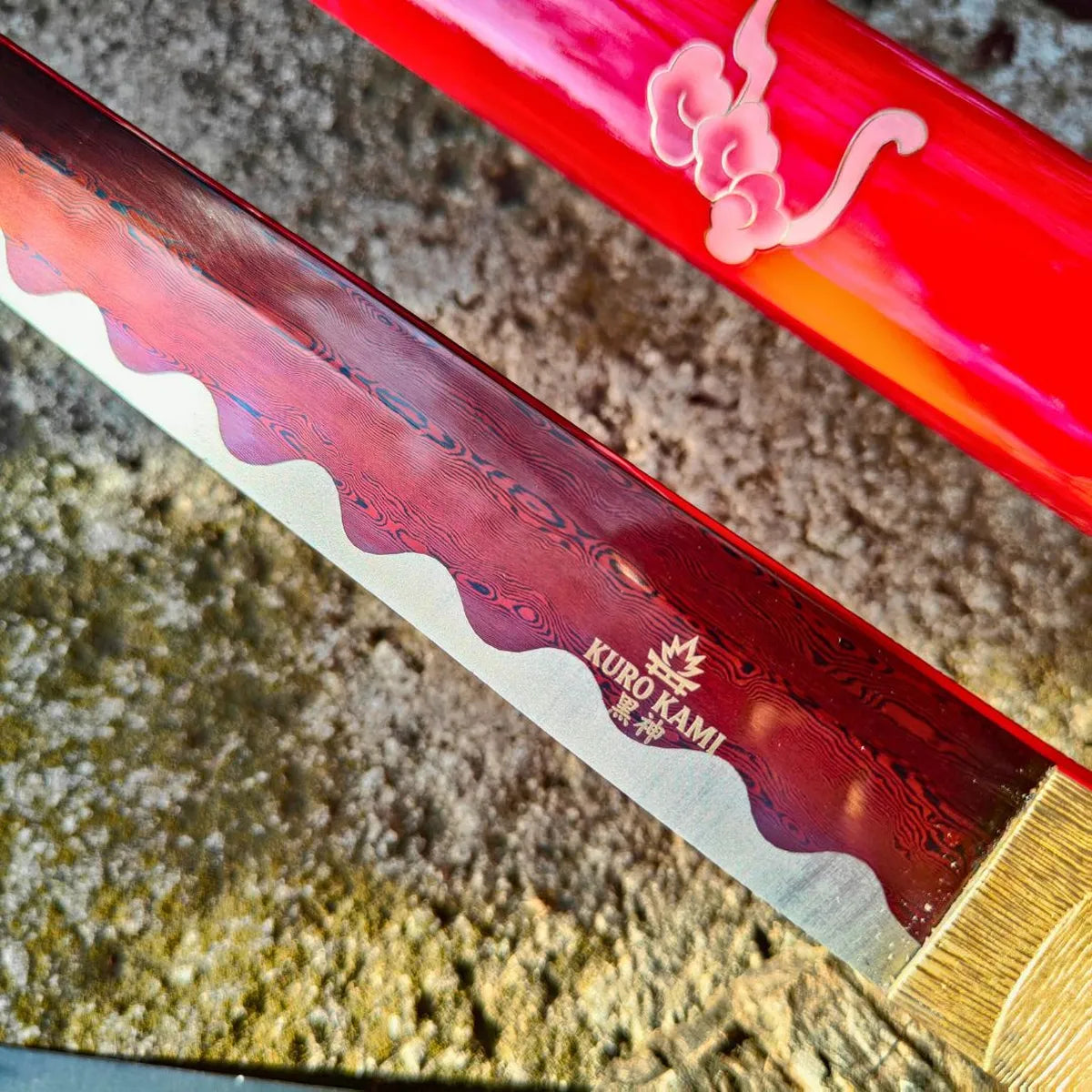 Katana Funcional KURO KAMI «Fuji No Homura» Damasco - Varios Modelos
