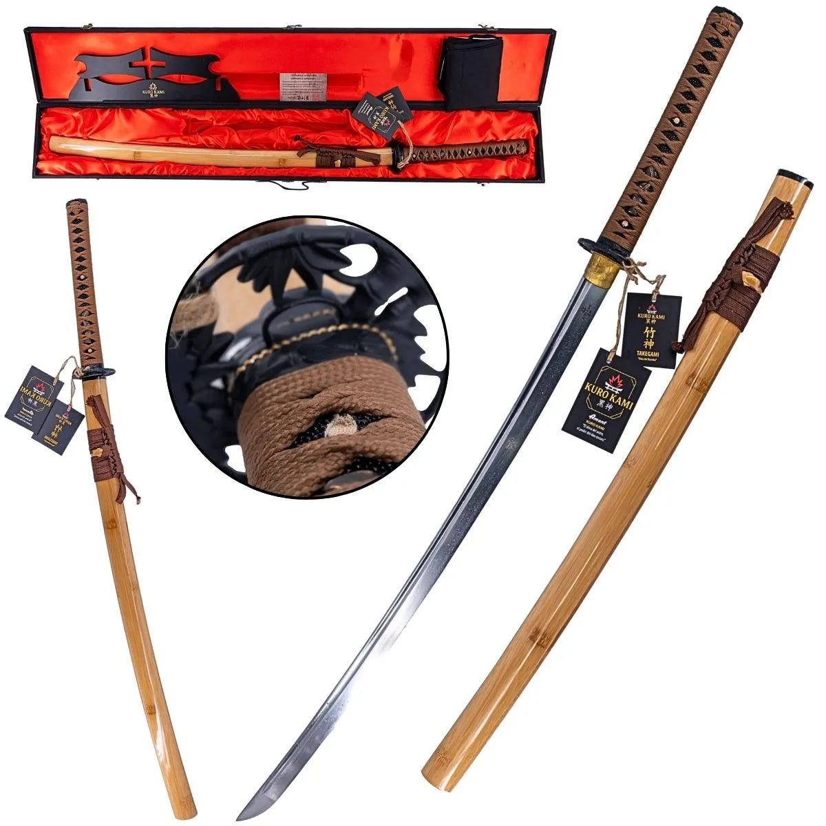 Katana Funcional Kuro Kami Takegami – Acero 1065 Certificado
