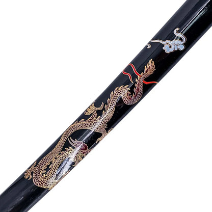 Katana Funcional de Acero al Carbono con Dragón Dorado