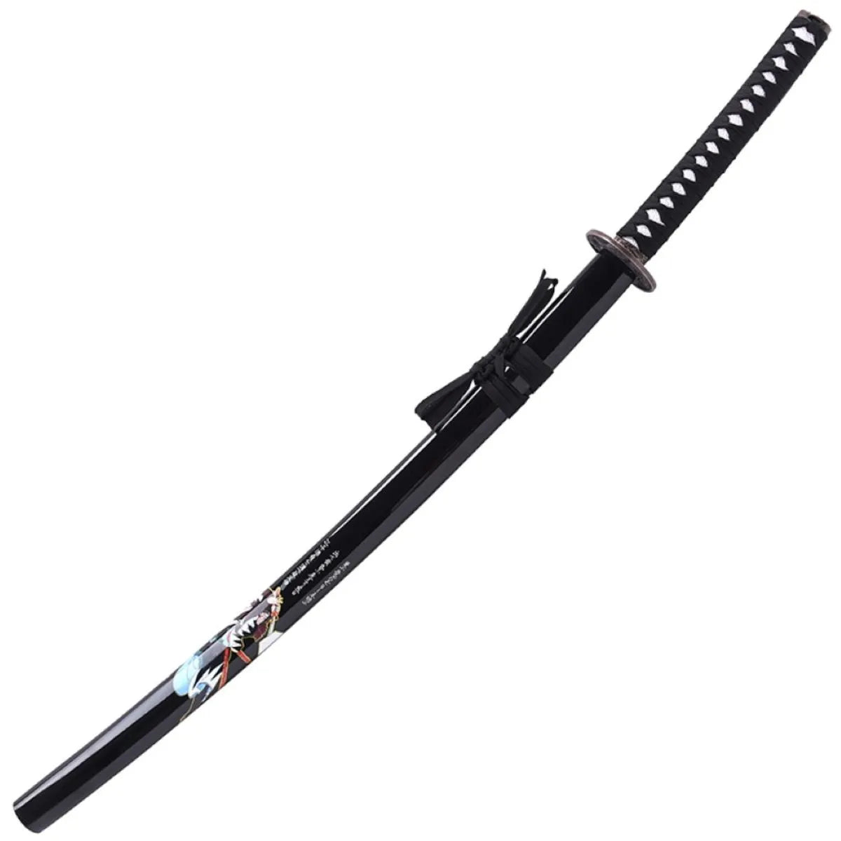 Katana Japonesa Decorativa Dragón Negra
