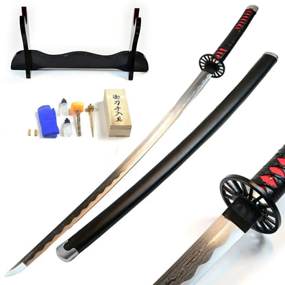 Katana Kamado Tanjiro Kimetsu no Yaiba Demon Slayer Funcional Acero de damasco afilada 41657
