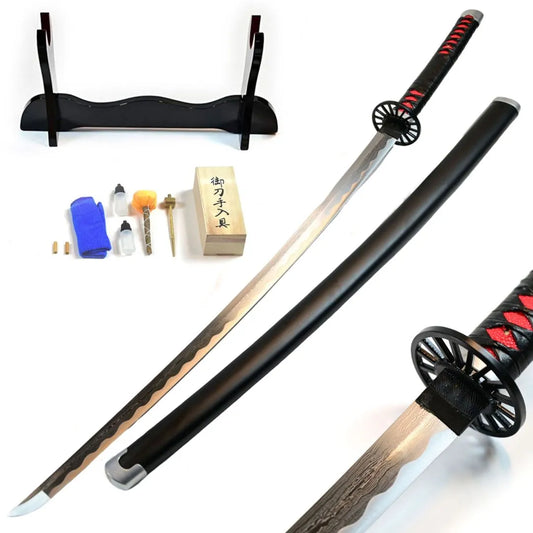 Katana Kamado Tanjiro Kimetsu no Yaiba Demon Slayer Funcional Acero de damasco afilada 41657