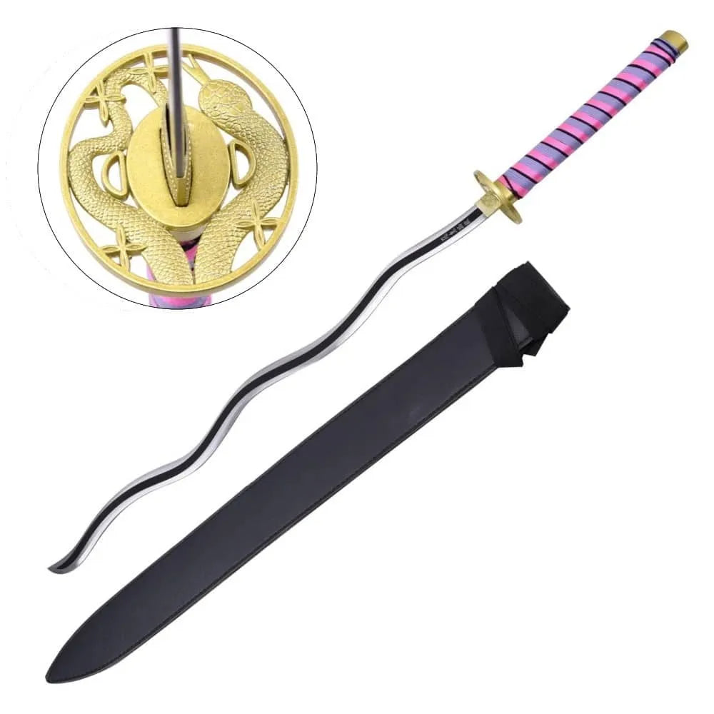 Katana japonesa de anime de Obanai Iguro de Kimetsu No Yaiba o Demon Slayer con saya. Vendida por Espadas y más