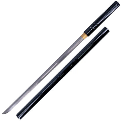Katana Shirasaya Funcional Kuro Kami Sumi - Acero Damasco