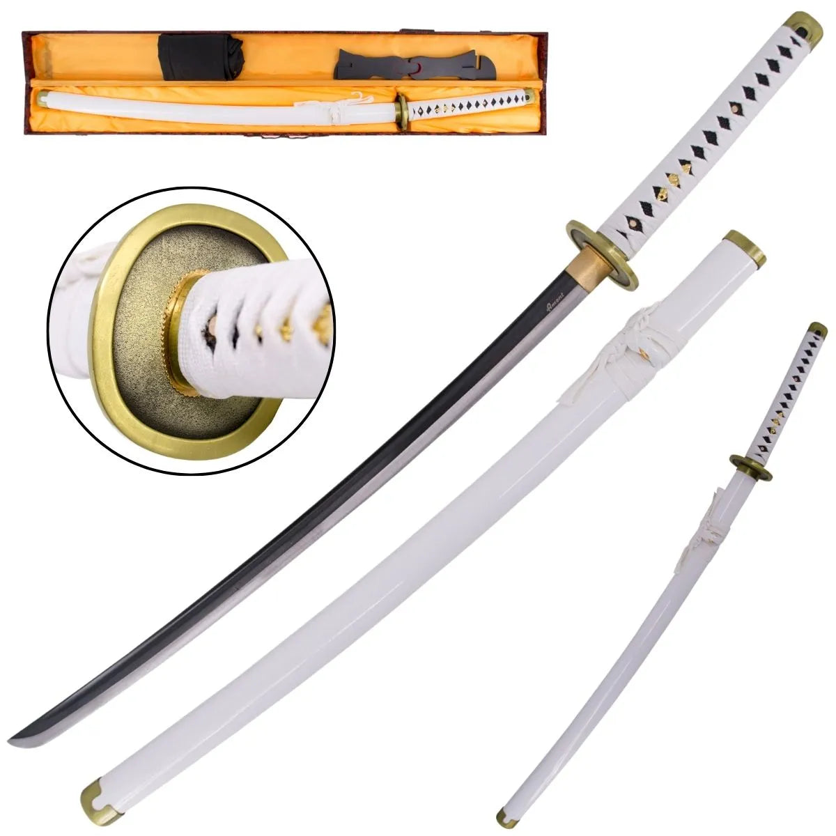 Katana Wado Ichimonji de Zoro – Réplica Funcional Blanca
