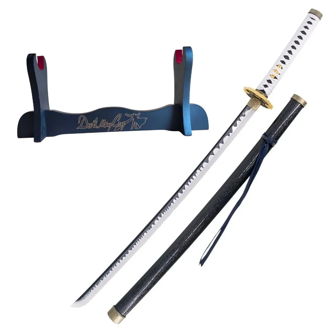 Katana Decorativa Yamato de Vergil de Devil May Cry de Bambú con luces Led