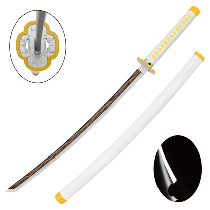 Imagen de Katana de zenitsu con luces Led y hoja de acero zs653gd parte de nuestra colección en Espadas y más, sitio oficial.
