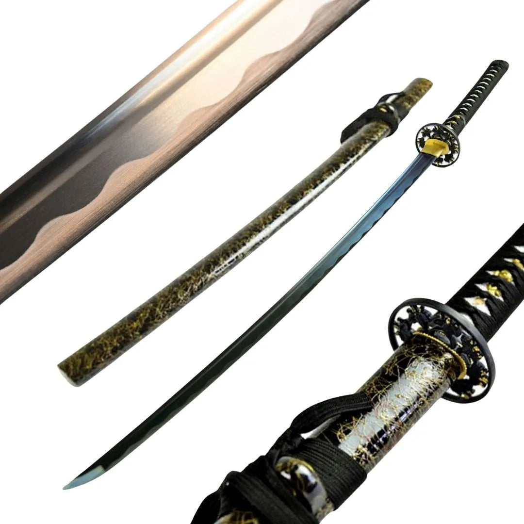 Katana afilada y funcional forjada a mano Flor de Ciruelo