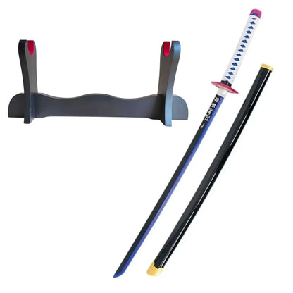 Katana de Giyuu Tomioka Kimetsu no Yaiba de Bambú con luces Led