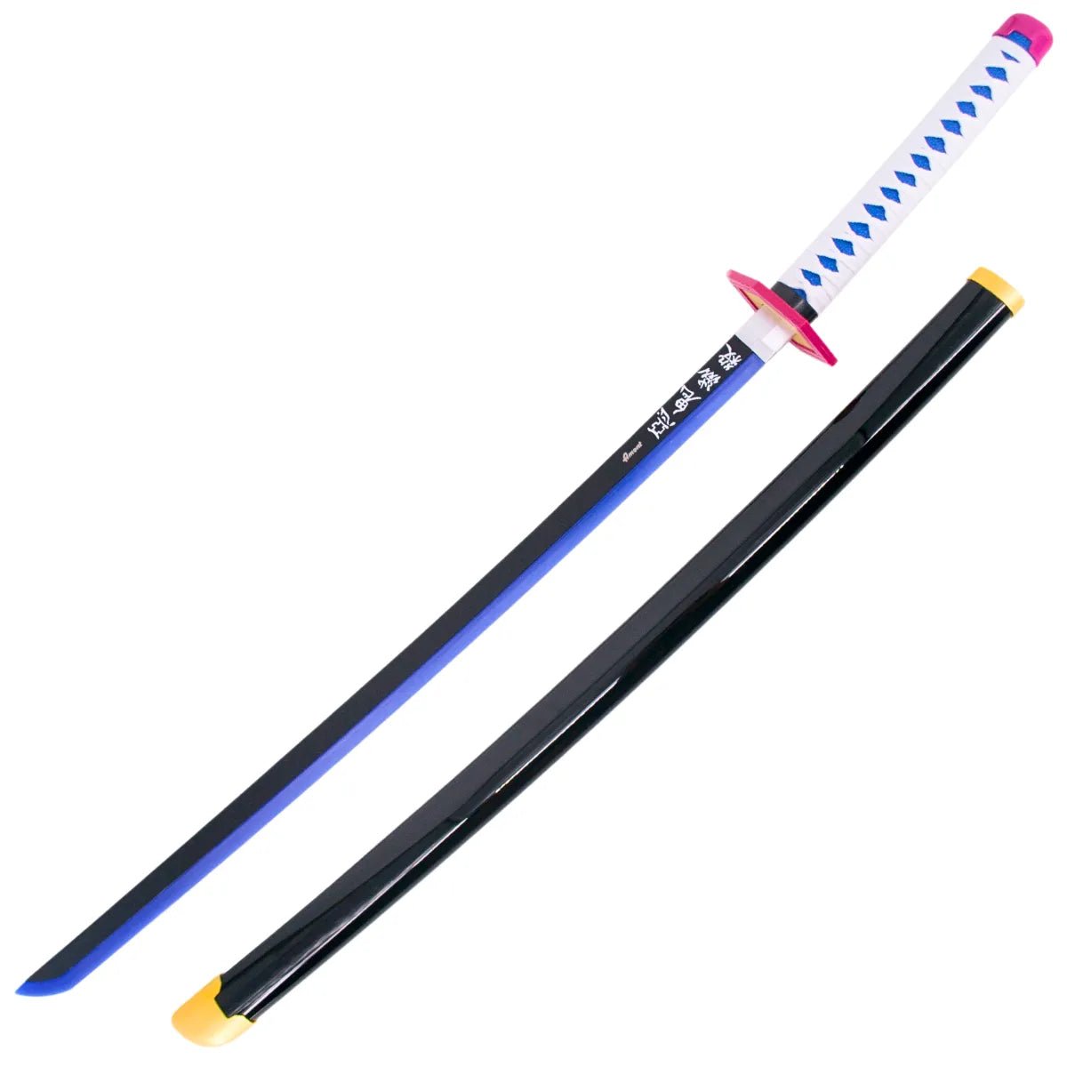 Imagen de Katana de Giyuu Tomioka Kimetsu no Yaiba de bambú con luces led parte de nuestra colección en Espadas y más, sitio oficial.
