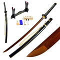 Imagen de Katana de Kill bill funcional afilada acero de damasco rojo 41703 parte de nuestra colección en Espadas y más, sitio oficial.