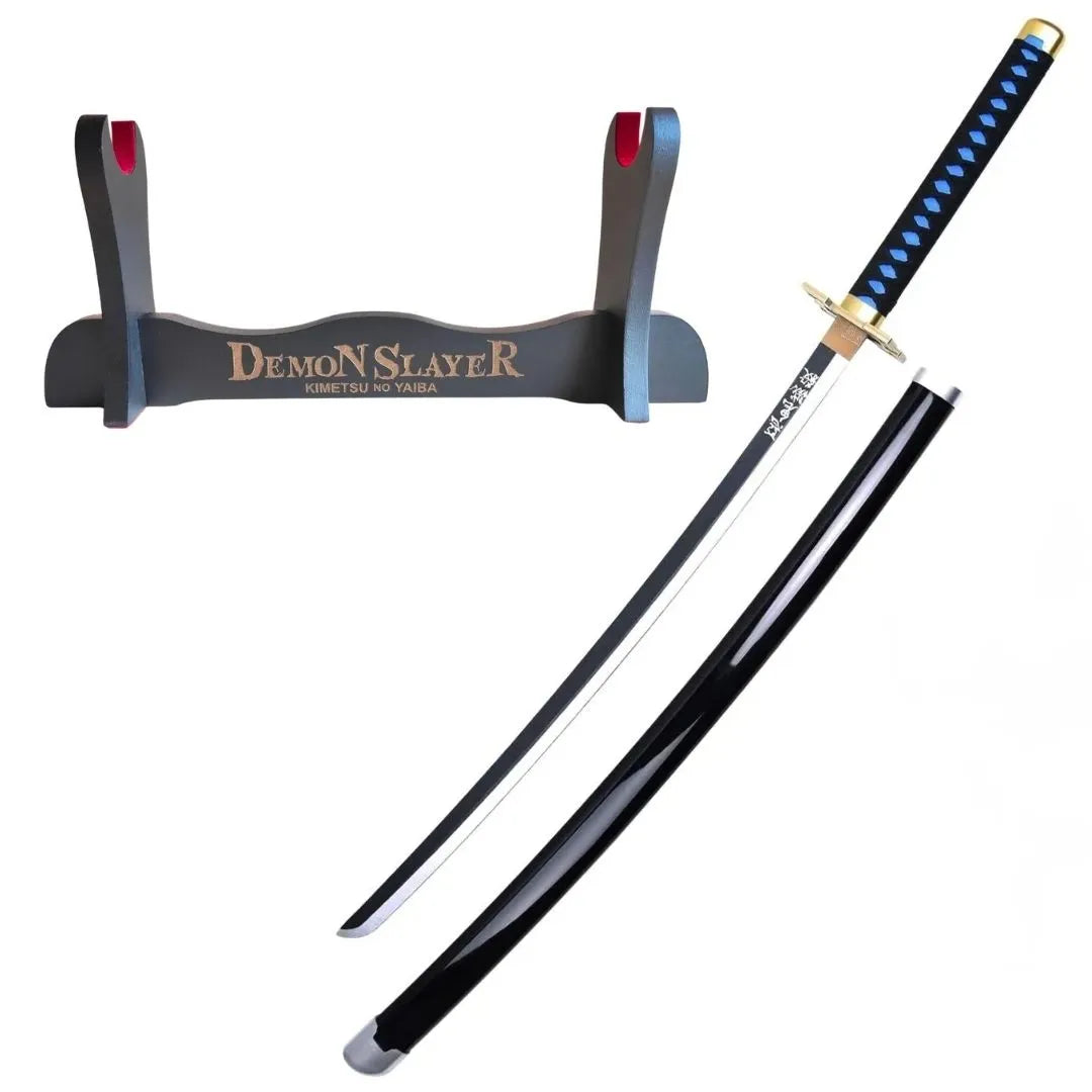 Pacote Katana de Bambu Muichiro Tokito Kimetsu no Yaiba + T-shirt Tokito + Presente Katanero 