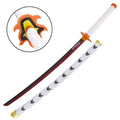 Katana de Rengoku con hoja de madera de bambú Demon Slayer Kimetsu no Yaiba