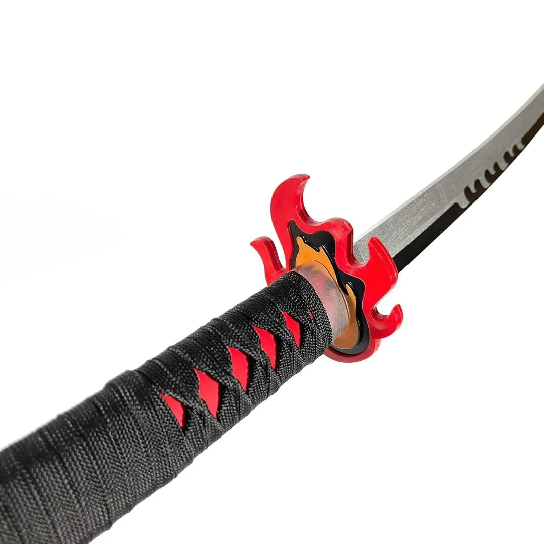 Imagen de Katana de Tanjiro Kamado con hoja de madera de bambú Kimetsu no Yaiba parte de nuestra colección en Espadas y más, sitio oficial.