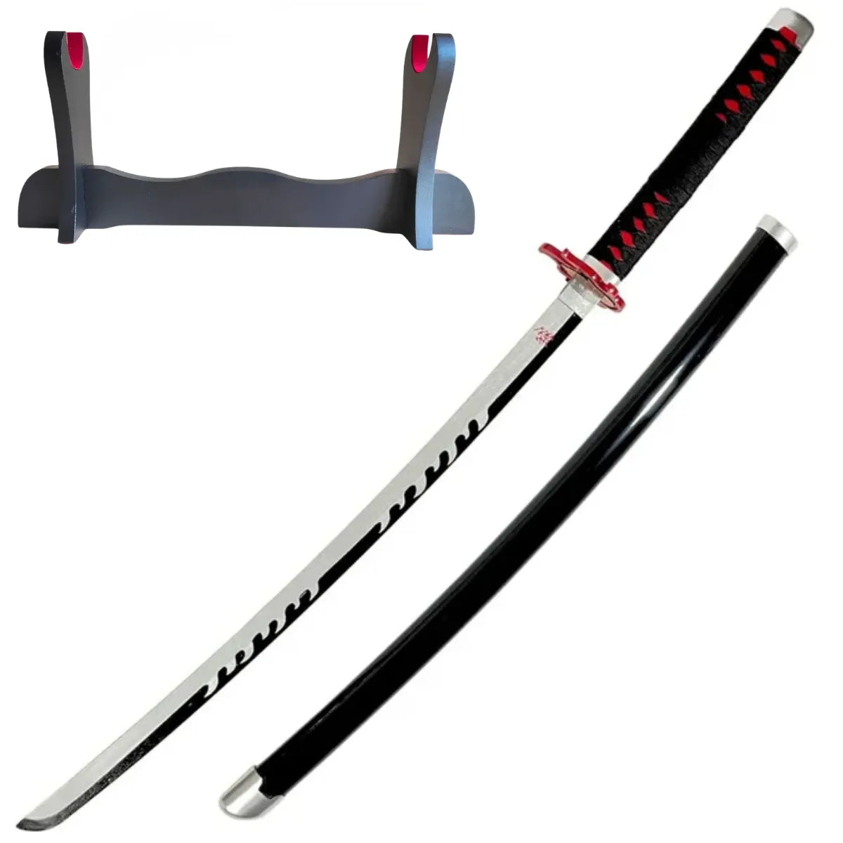 Katana de Tanjiro Kamado con hoja de madera de bambú Kimetsu no Yaiba - Katanero Básico