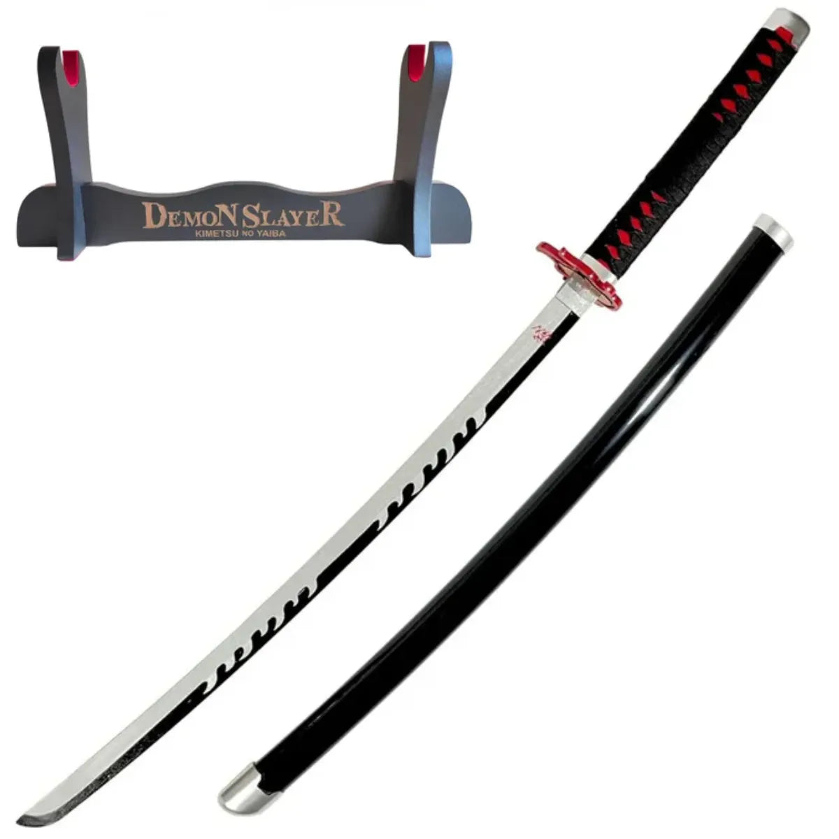 Katana de Tanjiro Kamado con hoja de madera de bambú Kimetsu no Yaiba - Katanero Kimetsu No Yaiba