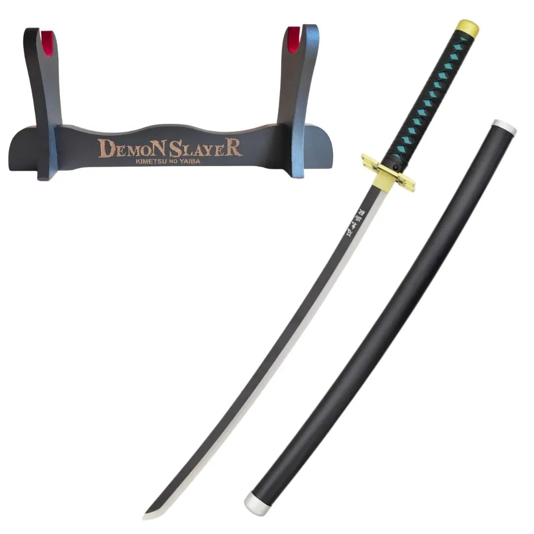 Tokito katana com luzes led e lâmina de aço zs655gd