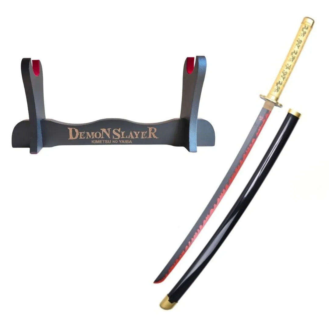 Katana de Tsugikuni Yoriichi con hoja de madera de bambú Demon Slayer Kimetsu no Yaiba zs672w