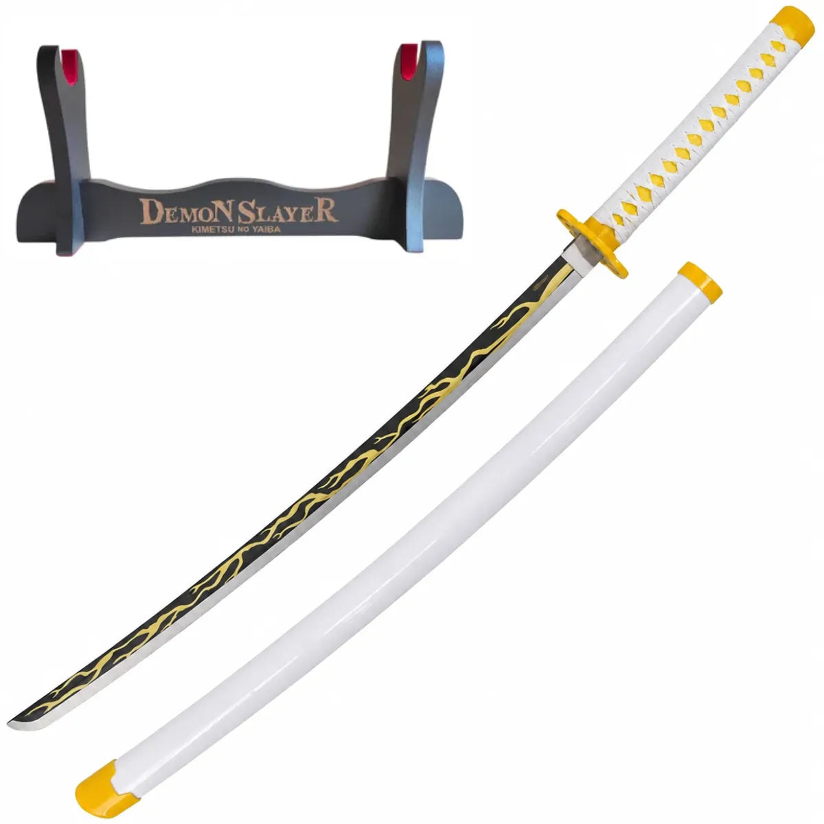 Katana de Zenitsu Agatsuma con Hoja de Bambú – Kimetsu no Yaiba - katanero kimetsu no yaiba