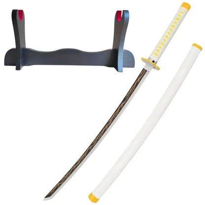 Katana de zenitsu con luces Led y hoja de acero con Expositor