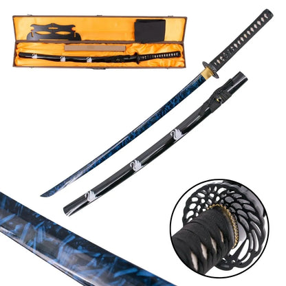 Imagen de Katana funcional grulla azul parte de nuestra colección en Espadas y más, sitio oficial.
