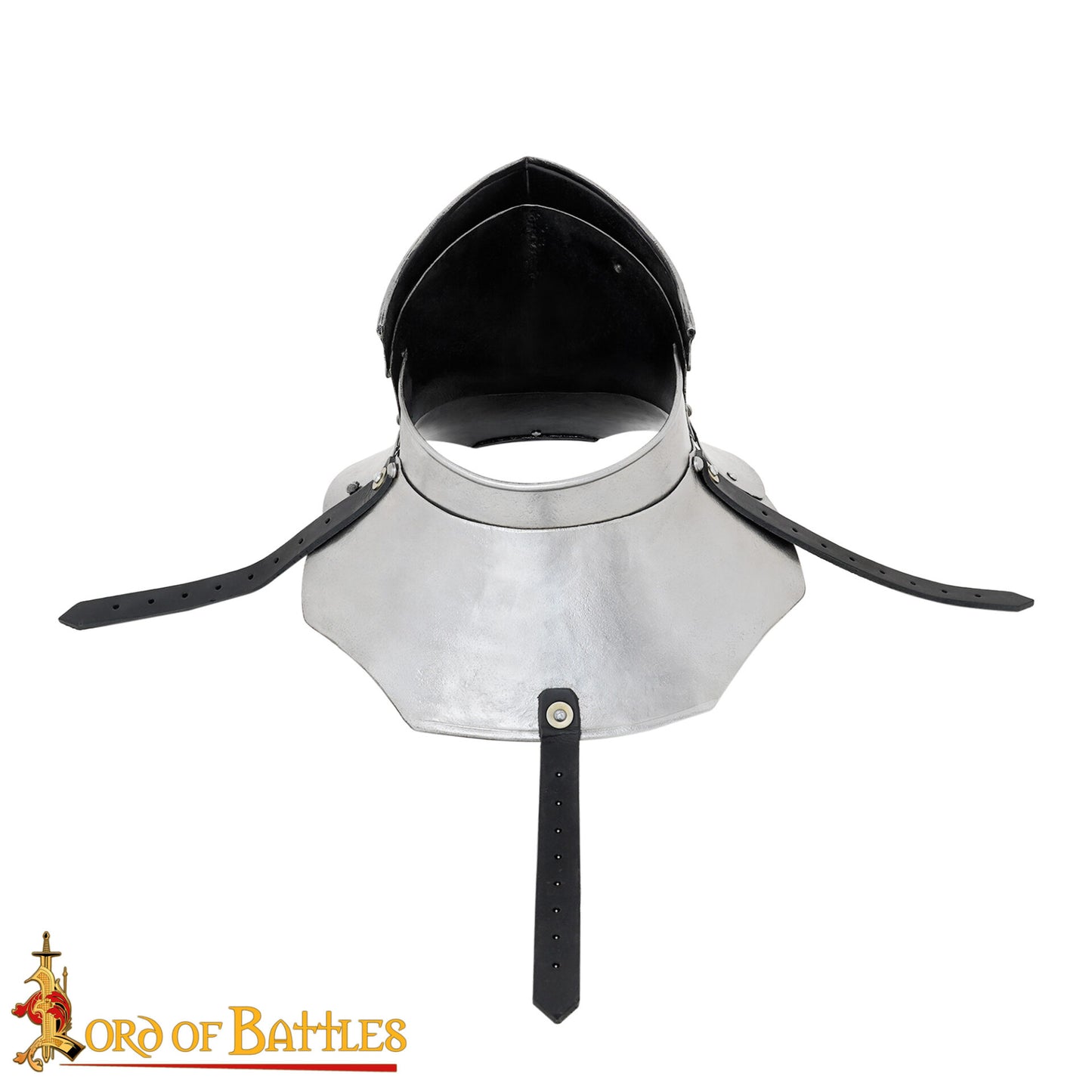Gorget Medieval de Acero con Bevor Móvil - Armadura de Cuello Pulido - Imagen 4