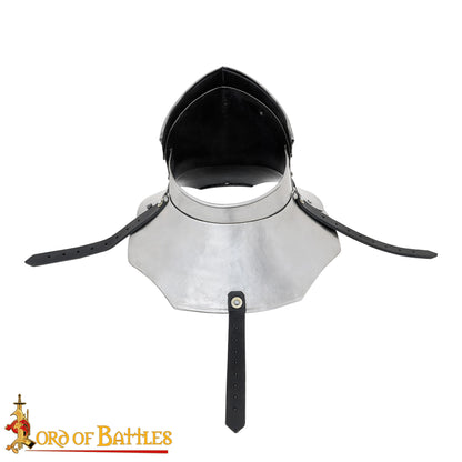 Gorget Medieval de Acero con Bevor Móvil - Armadura de Cuello Pulido - Imagen 4