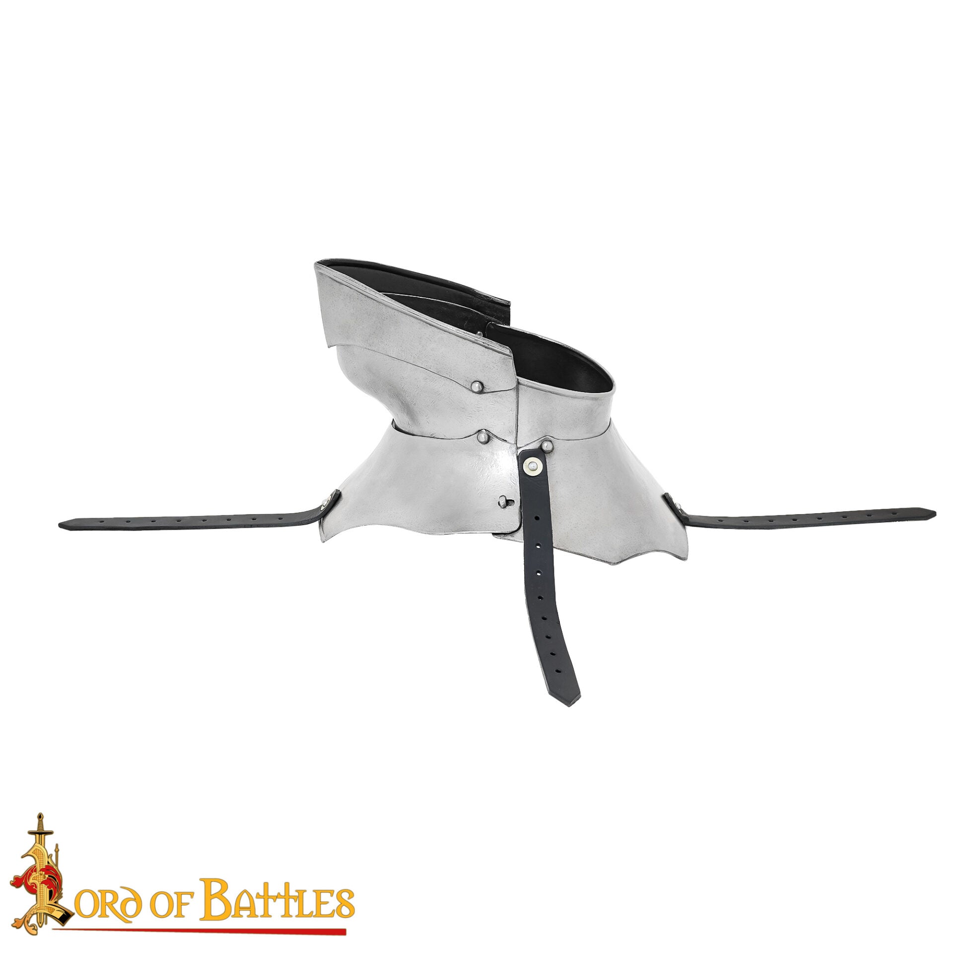 Gorget Medieval de Acero con Bevor Móvil - Armadura de Cuello Pulido - Imagen 5