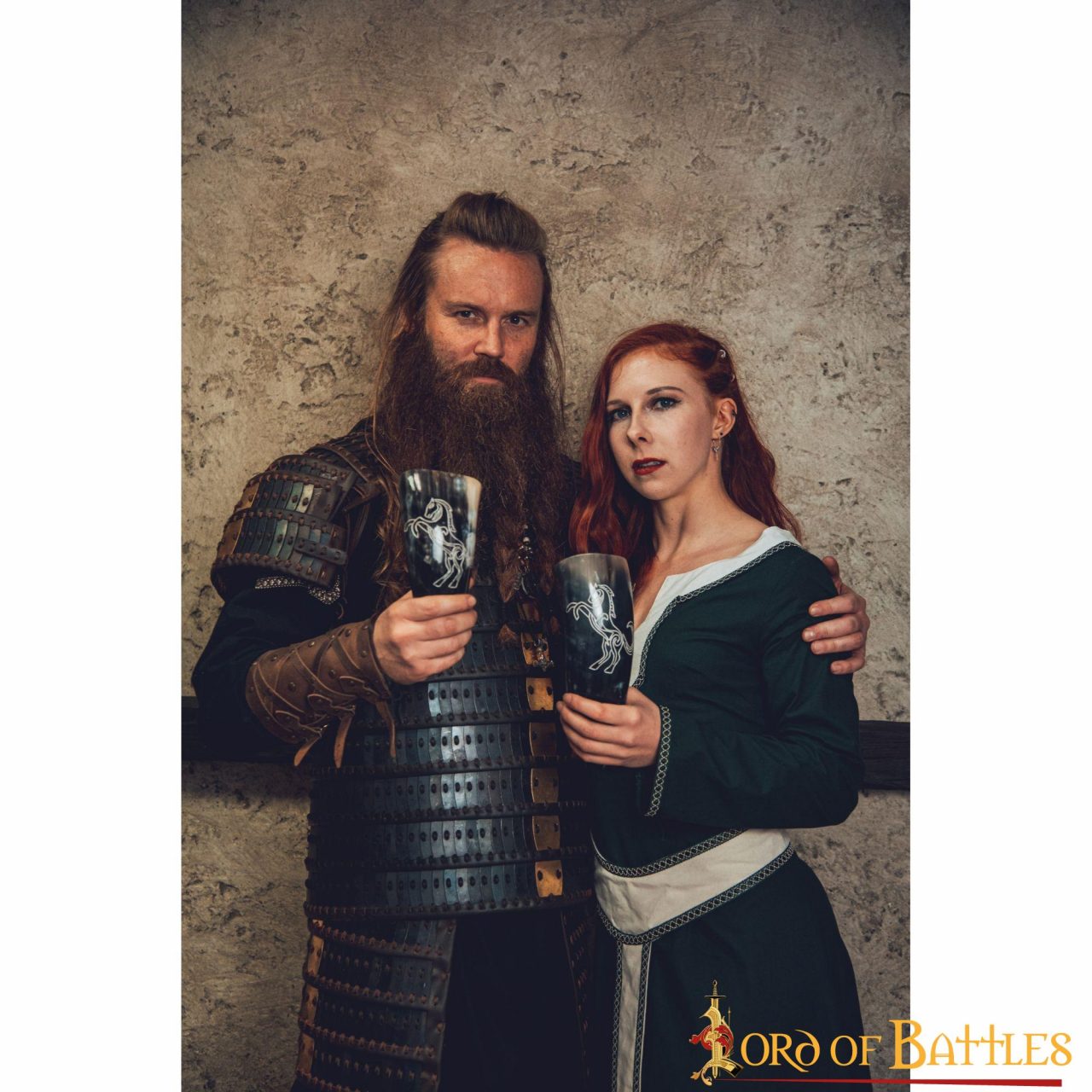 Viking Drinking Horn 400 - 500 Ml Cuerno de Buey Auténtico Hecho a Mano - Imagen 11