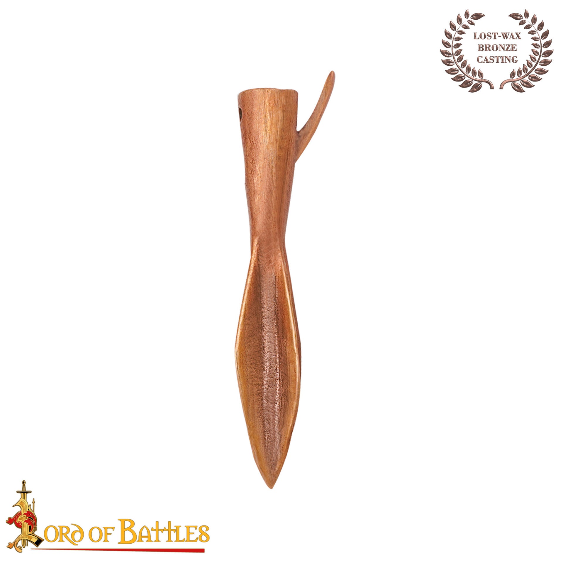 Antigua Punta de Flecha de Bronce Fundido a la Cera Perdida de 4,5 Cm en Forma de Hoja Hueca - Imagen 3