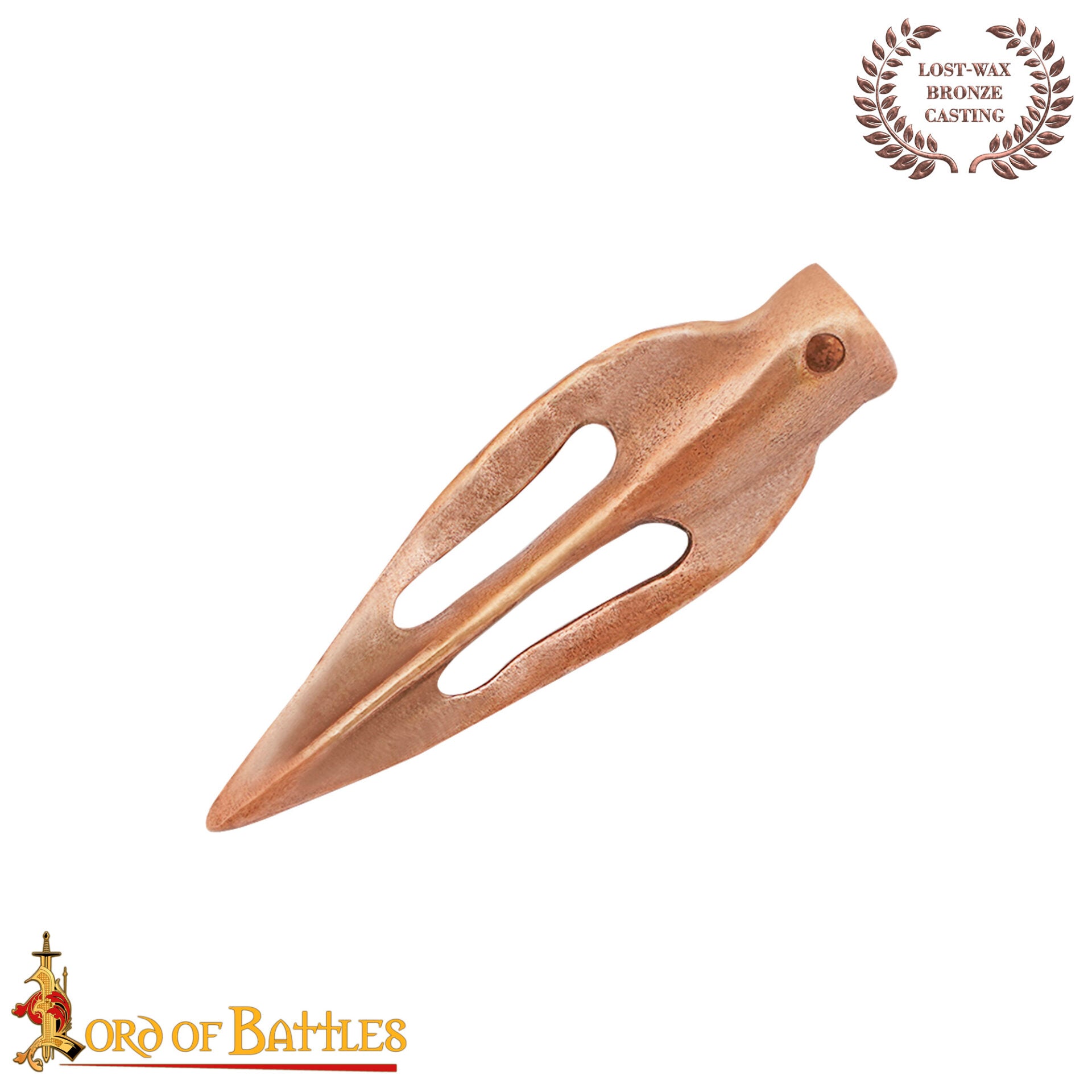 Punta de Flecha de Bronce Fundido a la Cera Perdida con Hoja Perforada Siglos Viii-v A.c. 3,5 Cm - Imagen 3