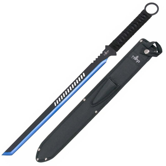 Machete Acero Inox 50 Cm Third Hoja Negra y Azul