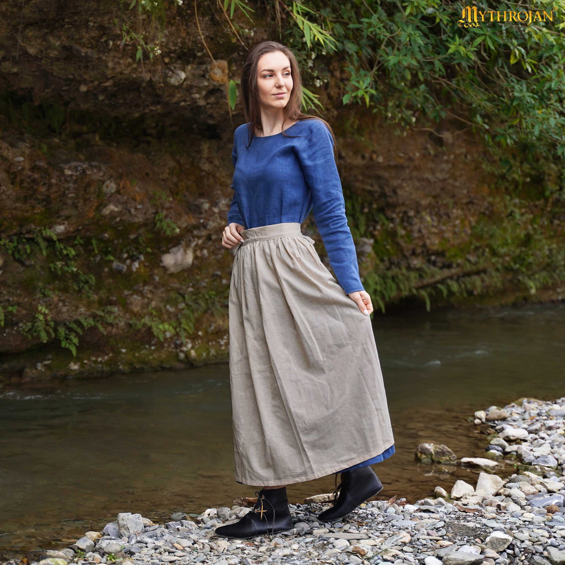 Delantal Medieval Hija de Campesino: Práctico y Auténtico para la Recreación Medieval - Imagen 2