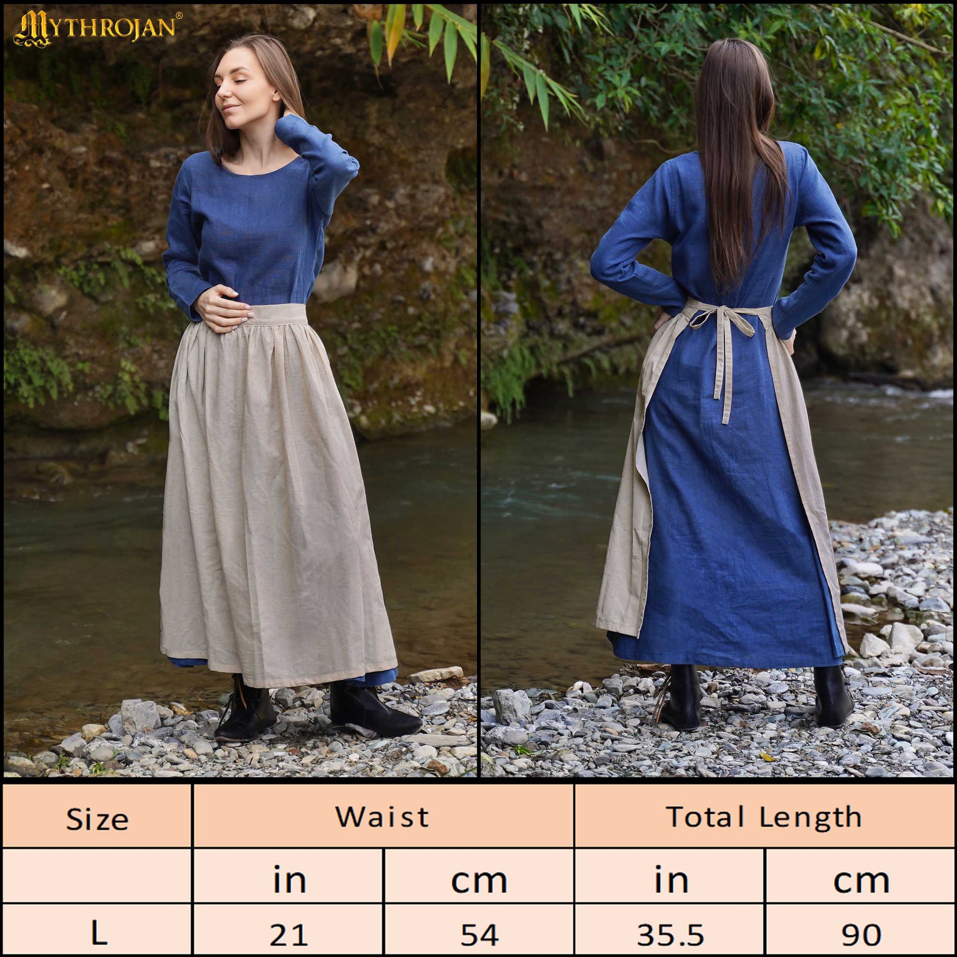 Delantal Medieval Hija de Campesino: Práctico y Auténtico para la Recreación Medieval - Imagen 3