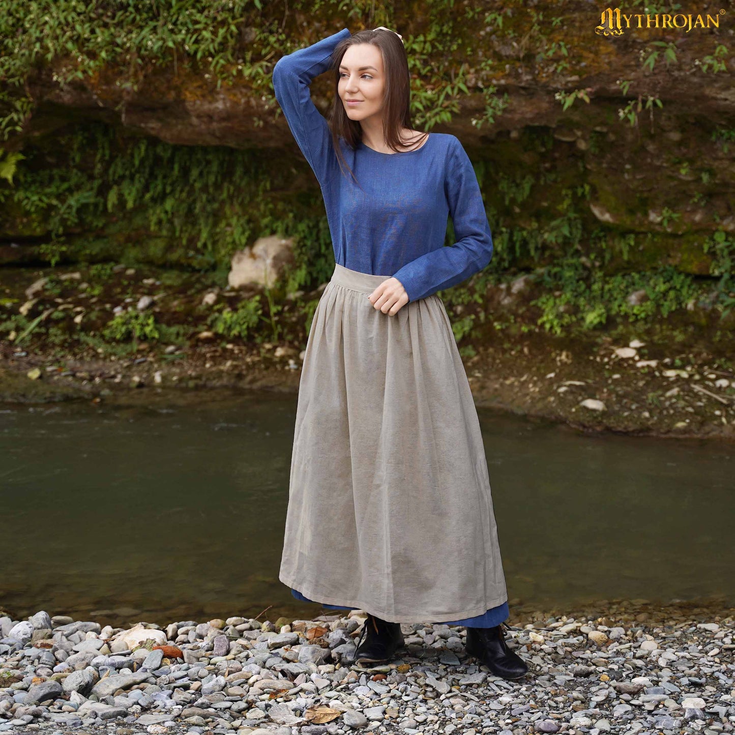 Delantal Medieval Hija de Campesino: Práctico y Auténtico para la Recreación Medieval - Imagen 1
