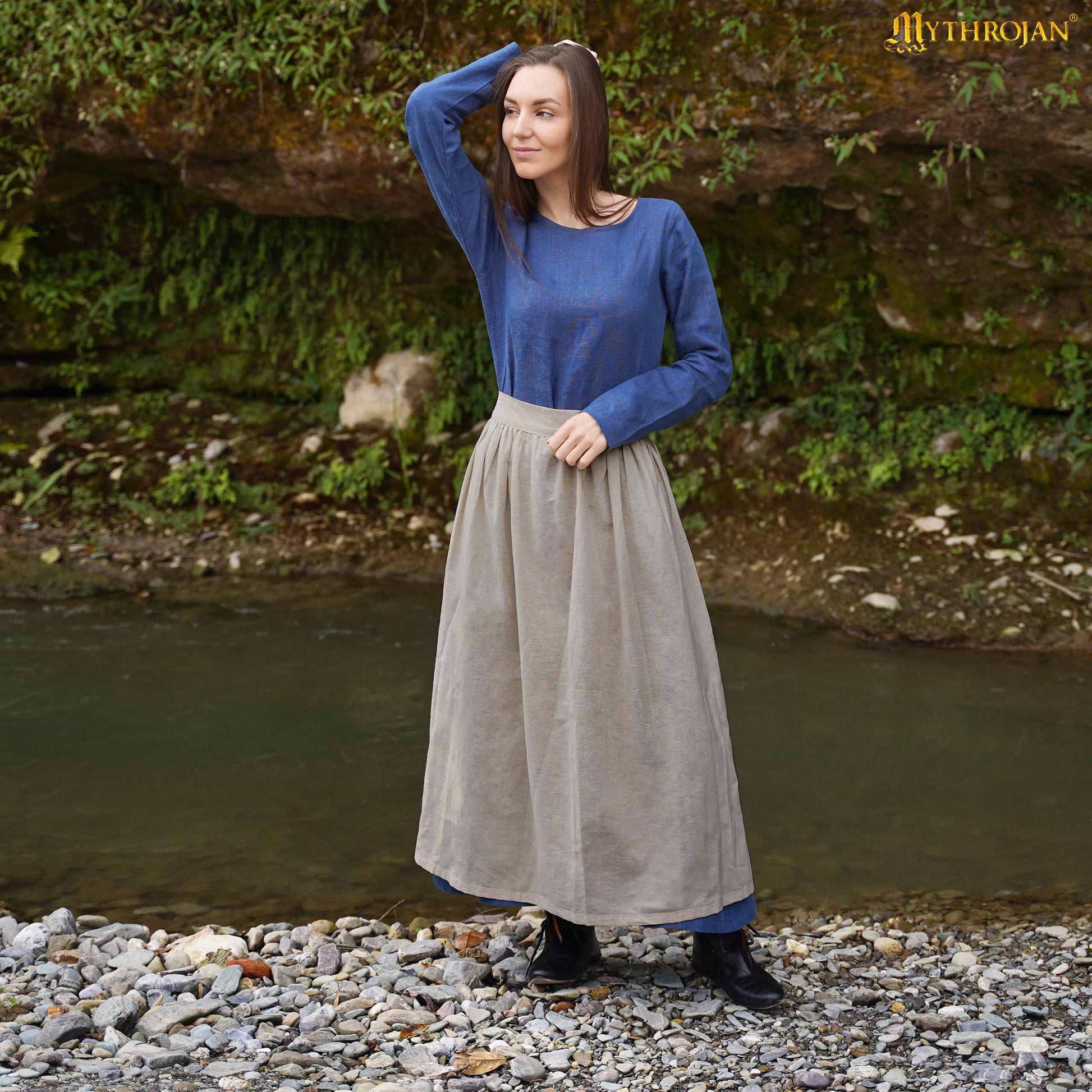 Delantal Medieval Hija de Campesino: Práctico y Auténtico para la Recreación Medieval - Imagen 1