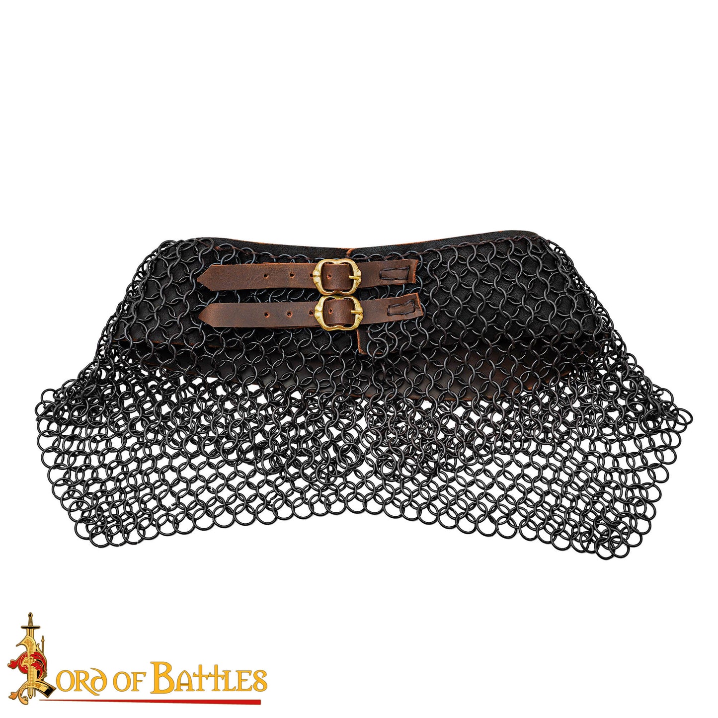 Gorget de Cota de Malla / Estándar - 10mm Butted Round Ring - 16 Gauge, Mild Steel - Ideal For Stage Combat & Reenactments - Imagen 4