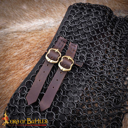 Gorget de Cota de Malla / Estándar - 10mm Butted Round Ring - 16 Gauge, Mild Steel - Ideal For Stage Combat & Reenactments - Imagen 6