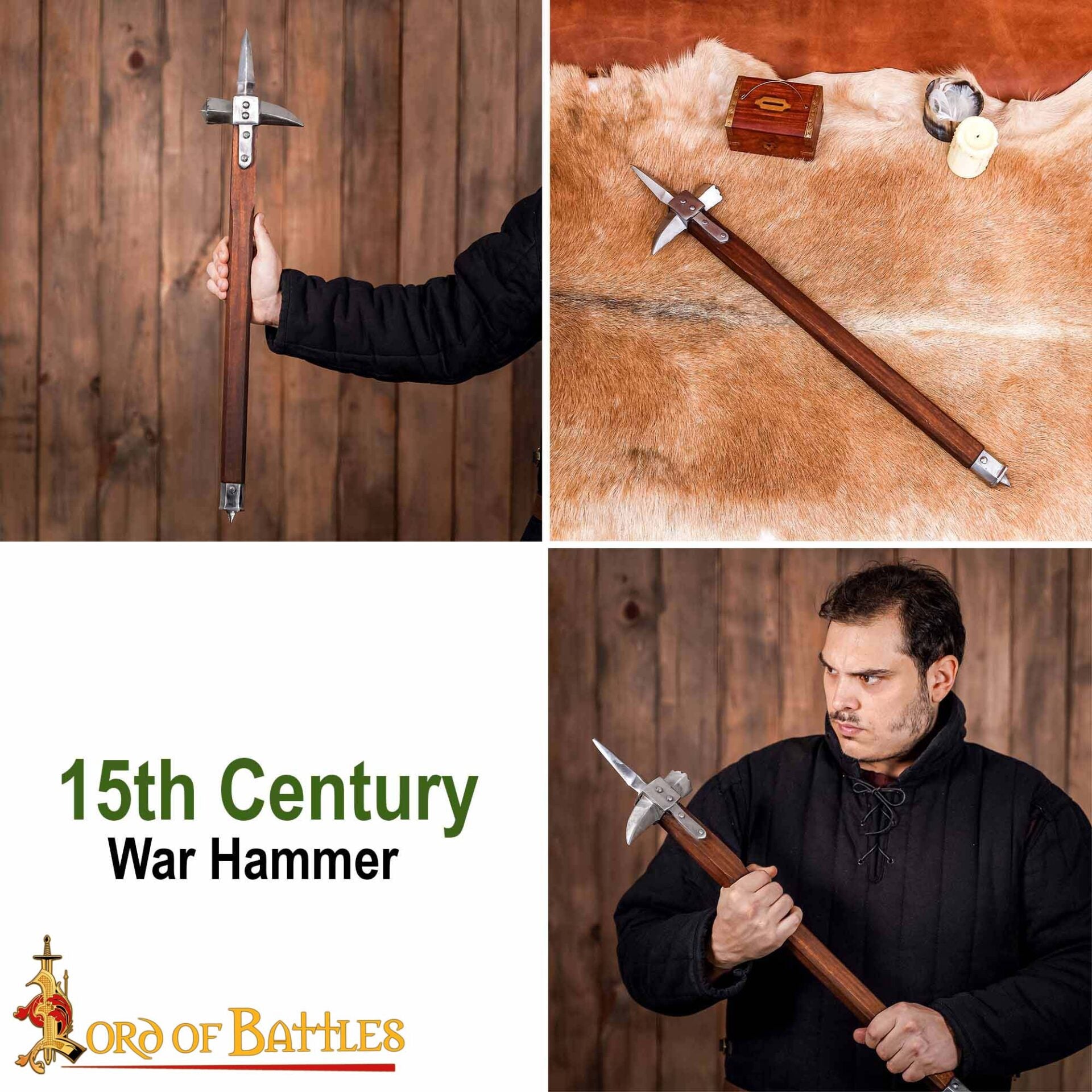 Martillo de Guerra Histórico del Siglo Xv - Imagen 7
