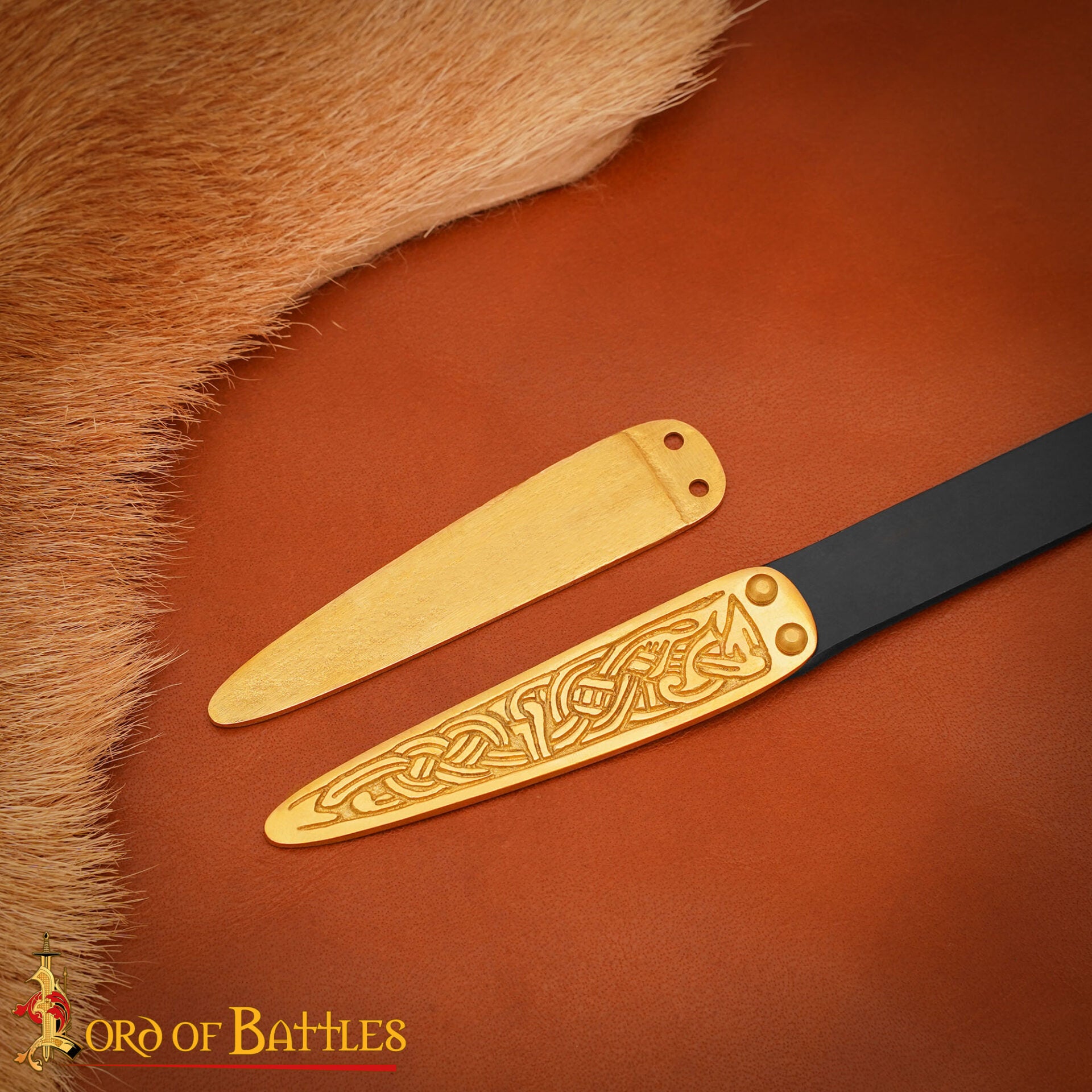 Cinturón de Latón Macizo con Nudos Celtas Chape Accesorio Funcional para Ropa - Imagen 5