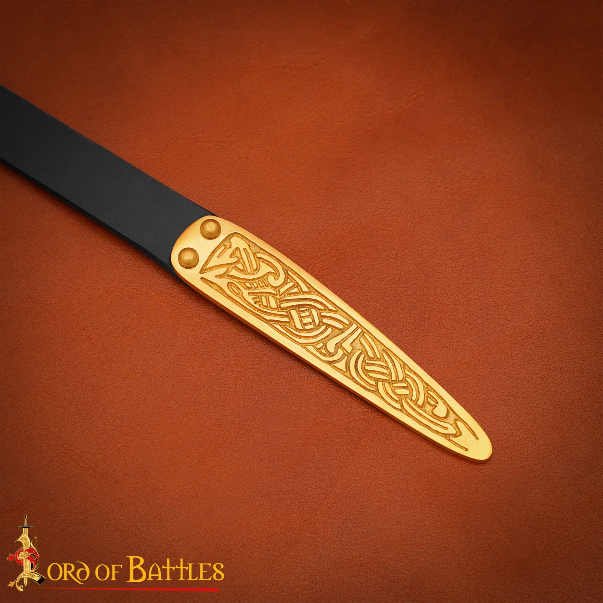 Cinturón de Latón Macizo con Nudos Celtas Chape Accesorio Funcional para Ropa - Imagen 6