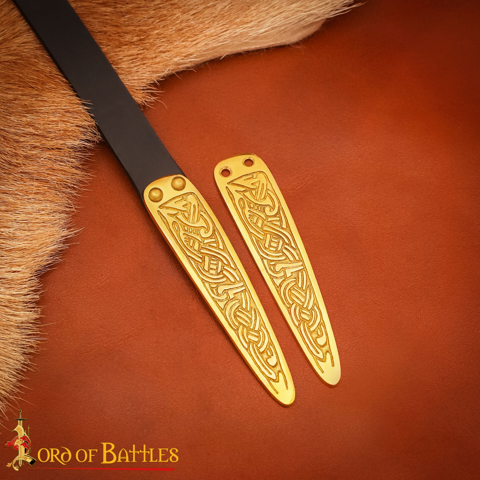 Cinturón de Latón Macizo con Nudos Celtas Chape Accesorio Funcional para Ropa - Imagen 7