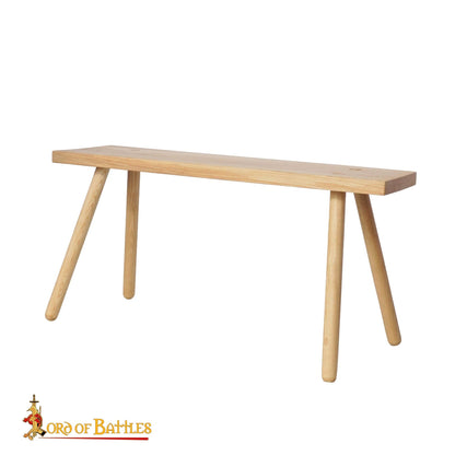 Banco Medieval de Madera - Asientos Campamento Madera de Fresno - Imagen 3