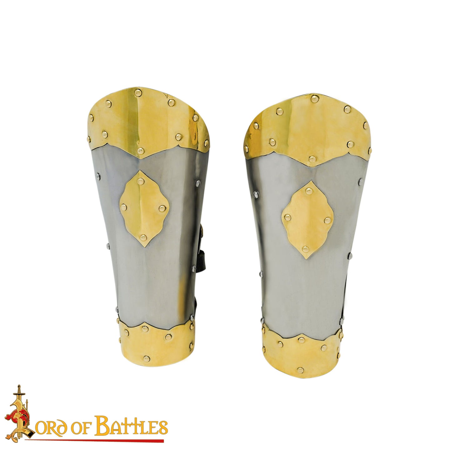 Vambrace de Húsar con Herrajes de Latón - Acero Calibre 16 y Latón Calibre 18 - Imagen 4